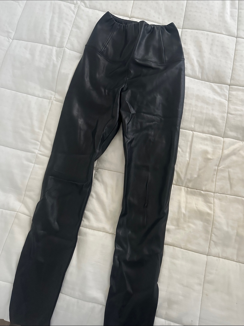 Aritzia Black Faux Leather Leggings